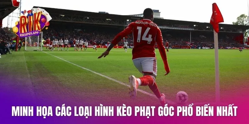 Minh họa các loại hình kèo phạt góc phổ biến nhất
